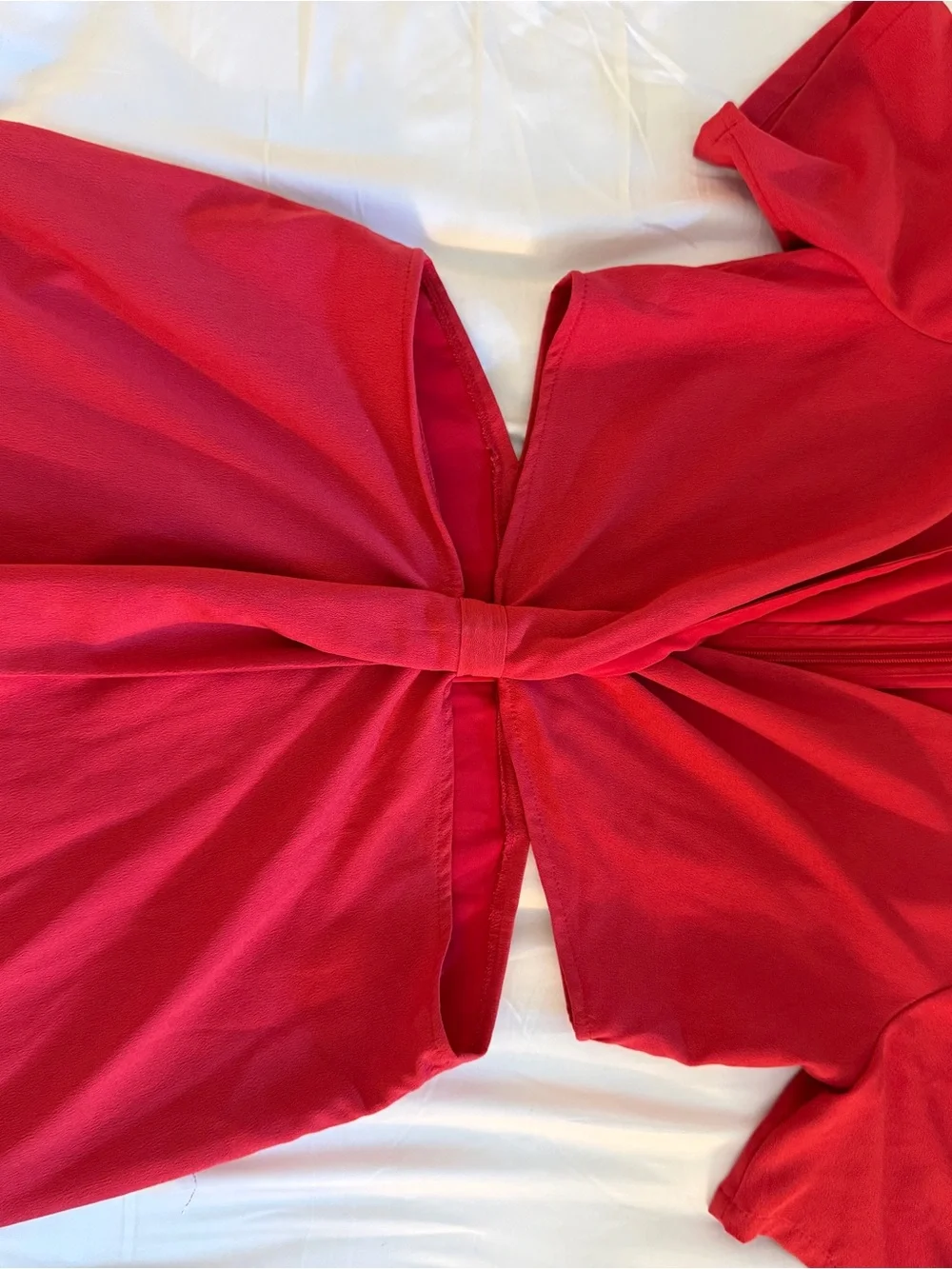 Abercrombie & Fitch Red Twist-Front Cutout Maxi Dress